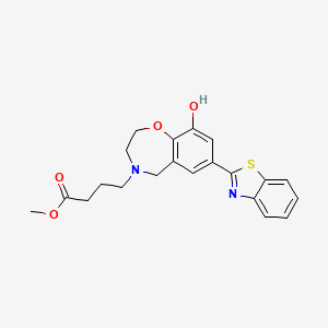 molecular formula C21H22N2O4S B5446215 methyl 4-[7-(1,3-benzothiazol-2-yl)-9-hydroxy-2,3-dihydro-1,4-benzoxazepin-4(5H)-yl]butanoate 