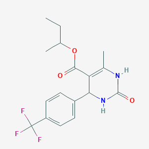 molecular formula C17H19F3N2O3 B5446217 Butan-2-yl 6-methyl-2-oxo-4-[4-(trifluoromethyl)phenyl]-1,2,3,4-tetrahydropyrimidine-5-carboxylate 