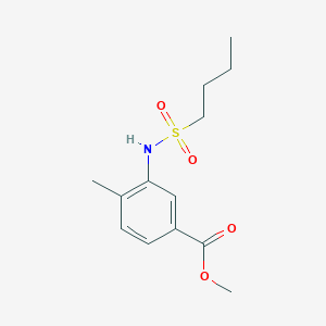 molecular formula C13H19NO4S B5446242 methyl 3-[(butylsulfonyl)amino]-4-methylbenzoate 