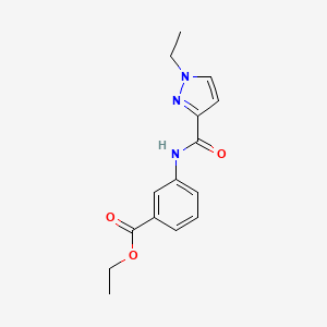 molecular formula C15H17N3O3 B5446659 ethyl 3-{[(1-ethyl-1H-pyrazol-3-yl)carbonyl]amino}benzoate 