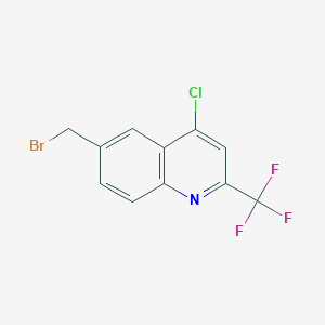 molecular formula C11H6BrClF3N B054468 6-(溴甲基)-4-氯-2-(三氟甲基)喹啉 CAS No. 123637-51-4