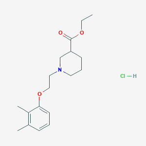 molecular formula C18H28ClNO3 B5447514 Ethyl 1-[2-(2,3-dimethylphenoxy)ethyl]piperidine-3-carboxylate;hydrochloride 