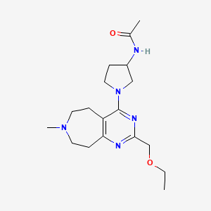 N-{1-[2-(ethoxymethyl)-7-methyl-6,7,8,9-tetrahydro-5H-pyrimido[4,5-d]azepin-4-yl]pyrrolidin-3-yl}acetamide