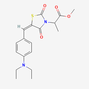 methyl 2-{(5E)-5-[4-(diethylamino)benzylidene]-2,4-dioxo-1,3-thiazolidin-3-yl}propanoate