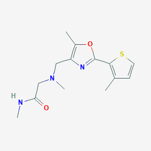 N~1~,N~2~-dimethyl-N~2~-{[5-methyl-2-(3-methyl-2-thienyl)-1,3-oxazol-4-yl]methyl}glycinamide