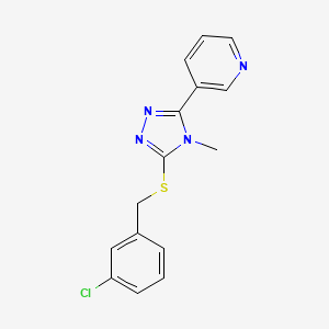 3-{5-[(3-chlorobenzyl)sulfanyl]-4-methyl-4H-1,2,4-triazol-3-yl}pyridine