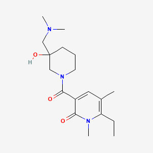 3-({3-[(dimethylamino)methyl]-3-hydroxy-1-piperidinyl}carbonyl)-6-ethyl-1,5-dimethyl-2(1H)-pyridinone