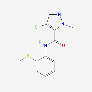 4-chloro-1-methyl-N-[2-(methylsulfanyl)phenyl]-1H-pyrazole-5-carboxamide