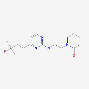 1-(2-{methyl[4-(3,3,3-trifluoropropyl)pyrimidin-2-yl]amino}ethyl)piperidin-2-one