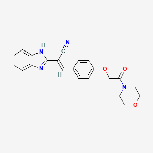 (2E)-2-(1H-benzimidazol-2-yl)-3-{4-[2-(morpholin-4-yl)-2-oxoethoxy]phenyl}prop-2-enenitrile