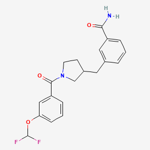 3-({1-[3-(difluoromethoxy)benzoyl]pyrrolidin-3-yl}methyl)benzamide