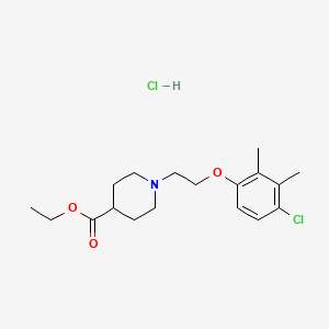 Ethyl 1-[2-(4-chloro-2,3-dimethylphenoxy)ethyl]piperidine-4-carboxylate;hydrochloride