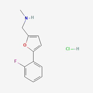 1-[5-(2-fluorophenyl)furan-2-yl]-N-methylmethanamine;hydrochloride