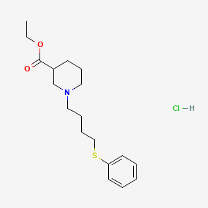 Ethyl 1-(4-phenylsulfanylbutyl)piperidine-3-carboxylate;hydrochloride