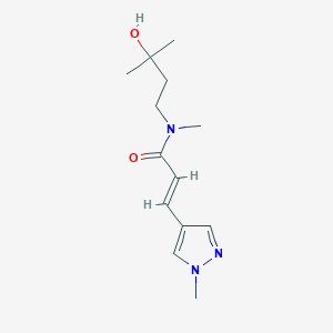 (2E)-N-(3-hydroxy-3-methylbutyl)-N-methyl-3-(1-methyl-1H-pyrazol-4-yl)acrylamide