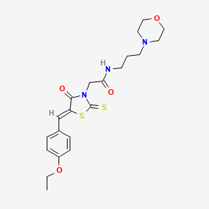 2-[5-(4-ethoxybenzylidene)-4-oxo-2-thioxo-1,3-thiazolidin-3-yl]-N-[3-(4-morpholinyl)propyl]acetamide