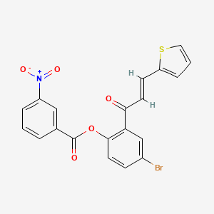 4-bromo-2-[3-(2-thienyl)acryloyl]phenyl 3-nitrobenzoate