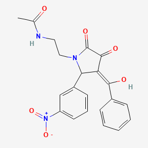 N-{2-[3-benzoyl-4-hydroxy-2-(3-nitrophenyl)-5-oxo-2,5-dihydro-1H-pyrrol-1-yl]ethyl}acetamide