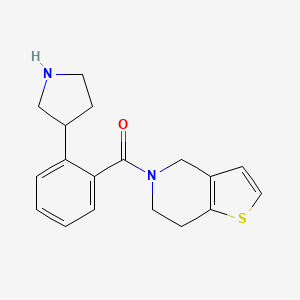 5-[2-(3-pyrrolidinyl)benzoyl]-4,5,6,7-tetrahydrothieno[3,2-c]pyridine hydrochloride