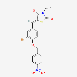 5-{3-bromo-4-[(4-nitrobenzyl)oxy]benzylidene}-3-ethyl-1,3-thiazolidine-2,4-dione