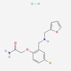 2-(4-bromo-2-{[(2-furylmethyl)amino]methyl}phenoxy)acetamide hydrochloride