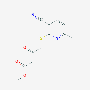 methyl 4-[(3-cyano-4,6-dimethyl-2-pyridinyl)thio]-3-oxobutanoate