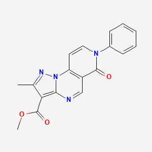 methyl 2-methyl-6-oxo-7-phenyl-6,7-dihydropyrazolo[1,5-a]pyrido[3,4-e]pyrimidine-3-carboxylate