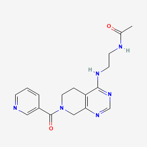 N-(2-{[7-(pyridin-3-ylcarbonyl)-5,6,7,8-tetrahydropyrido[3,4-d]pyrimidin-4-yl]amino}ethyl)acetamide