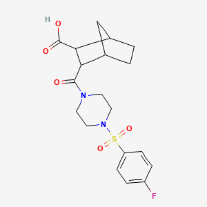 3-({4-[(4-FLUOROPHENYL)SULFONYL]PIPERAZINO}CARBONYL)BICYCLO[2.2.1]HEPTANE-2-CARBOXYLIC ACID