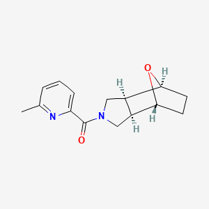 (1R*,2R*,6S*,7S*)-4-[(6-methyl-2-pyridinyl)carbonyl]-10-oxa-4-azatricyclo[5.2.1.0~2,6~]decane