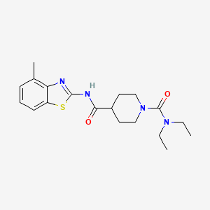 N~1~,N~1~-diethyl-N~4~-(4-methyl-1,3-benzothiazol-2-yl)piperidine-1,4-dicarboxamide