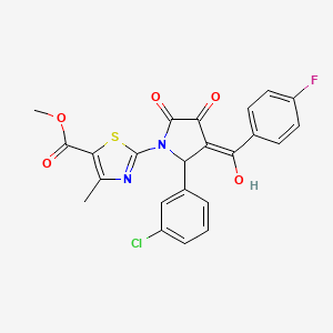 methyl 2-[2-(3-chlorophenyl)-3-(4-fluorobenzoyl)-4-hydroxy-5-oxo-2,5-dihydro-1H-pyrrol-1-yl]-4-methyl-1,3-thiazole-5-carboxylate