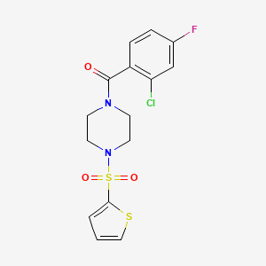 (2-CHLORO-4-FLUOROPHENYL)[4-(2-THIENYLSULFONYL)PIPERAZINO]METHANONE