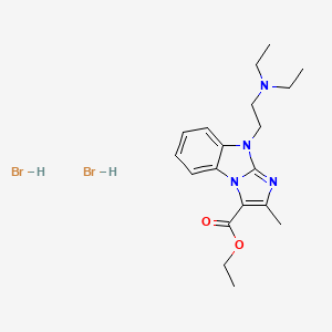 Ethyl 4-[2-(diethylamino)ethyl]-2-methylimidazo[1,2-a]benzimidazole-1-carboxylate;dihydrobromide