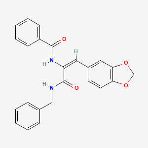 N-{2-(1,3-benzodioxol-5-yl)-1-[(benzylamino)carbonyl]vinyl}benzamide