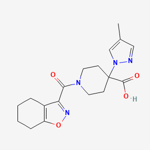 4-(4-methyl-1H-pyrazol-1-yl)-1-(4,5,6,7-tetrahydro-2,1-benzisoxazol-3-ylcarbonyl)piperidine-4-carboxylic acid