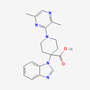 4-(1H-benzimidazol-1-yl)-1-(3,6-dimethylpyrazin-2-yl)piperidine-4-carboxylic acid