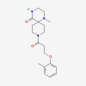 1-methyl-9-[3-(2-methylphenoxy)propanoyl]-1,4,9-triazaspiro[5.5]undecan-5-one