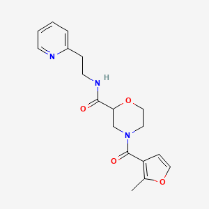 4-(2-methyl-3-furoyl)-N-[2-(2-pyridinyl)ethyl]-2-morpholinecarboxamide