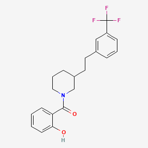 2-[(3-{2-[3-(trifluoromethyl)phenyl]ethyl}-1-piperidinyl)carbonyl]phenol