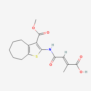 4-{[3-(methoxycarbonyl)-5,6,7,8-tetrahydro-4H-cyclohepta[b]thien-2-yl]amino}-2-methyl-4-oxo-2-butenoic acid