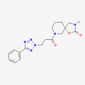 7-[3-(5-phenyl-2H-tetrazol-2-yl)propanoyl]-1-oxa-3,7-diazaspiro[4.5]decan-2-one