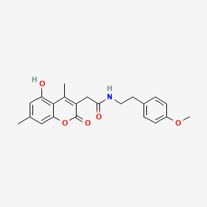 2-(5-hydroxy-4,7-dimethyl-2-oxo-2H-chromen-3-yl)-N-[2-(4-methoxyphenyl)ethyl]acetamide