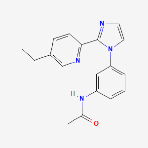 N-{3-[2-(5-ethylpyridin-2-yl)-1H-imidazol-1-yl]phenyl}acetamide