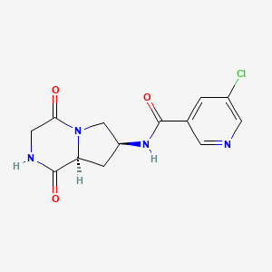 5-chloro-N-[(7S,8aS)-1,4-dioxooctahydropyrrolo[1,2-a]pyrazin-7-yl]nicotinamide