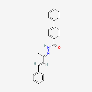 N'-(1-methyl-3-phenyl-2-propen-1-ylidene)-4-biphenylcarbohydrazide