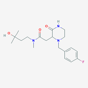 2-[1-(4-fluorobenzyl)-3-oxo-2-piperazinyl]-N-(3-hydroxy-3-methylbutyl)-N-methylacetamide