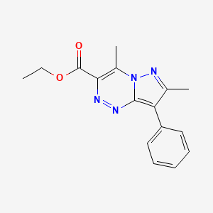 ethyl 4,7-dimethyl-8-phenylpyrazolo[5,1-c][1,2,4]triazine-3-carboxylate