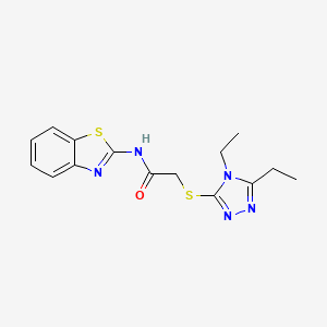 N-(1,3-benzothiazol-2-yl)-2-[(4,5-diethyl-4H-1,2,4-triazol-3-yl)sulfanyl]acetamide