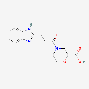 4-[3-(1H-benzimidazol-2-yl)propanoyl]-2-morpholinecarboxylic acid